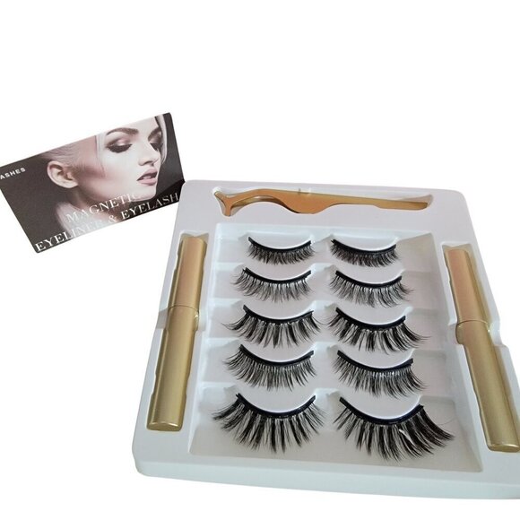 Mele Other - Mele Magnetic Eyelashes with Eyeliner 5 Pair Makeup  Cosmetic NEW Eyelashes